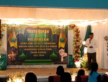 Sekcam Jemaja Timur Hadiri Tasyakuran dan Pelepasan Siswa-Siswi Kelas II MDA Nurul Islam Desa Ulu Maras